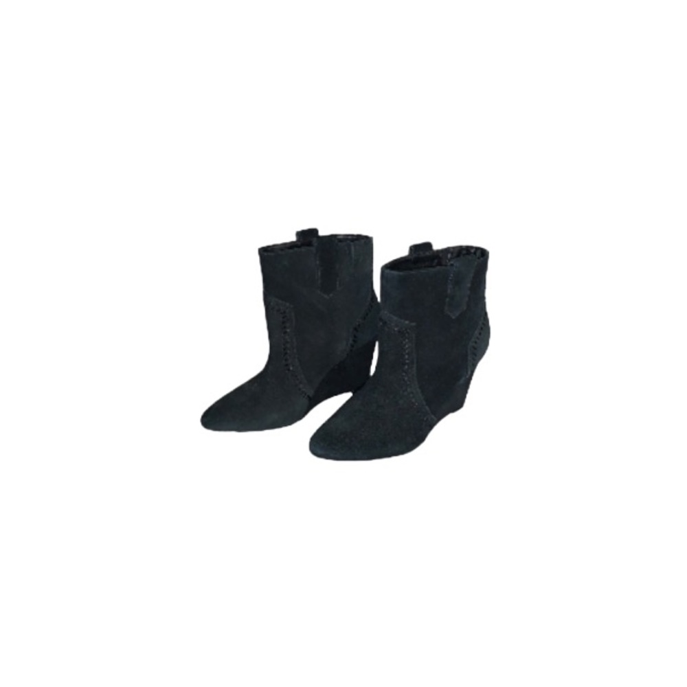 Rebecca Minkoff Black Suede Wedge Ankle Boots - Women’s Size 7
